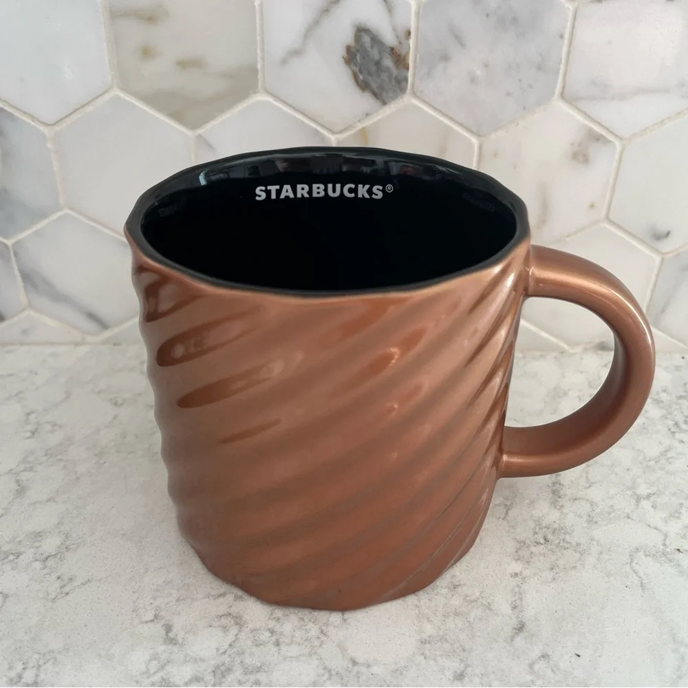 Starbucks Copper Swirl Ceramic Mug, 14 oz - Set of 2 - Picture 2 of 7